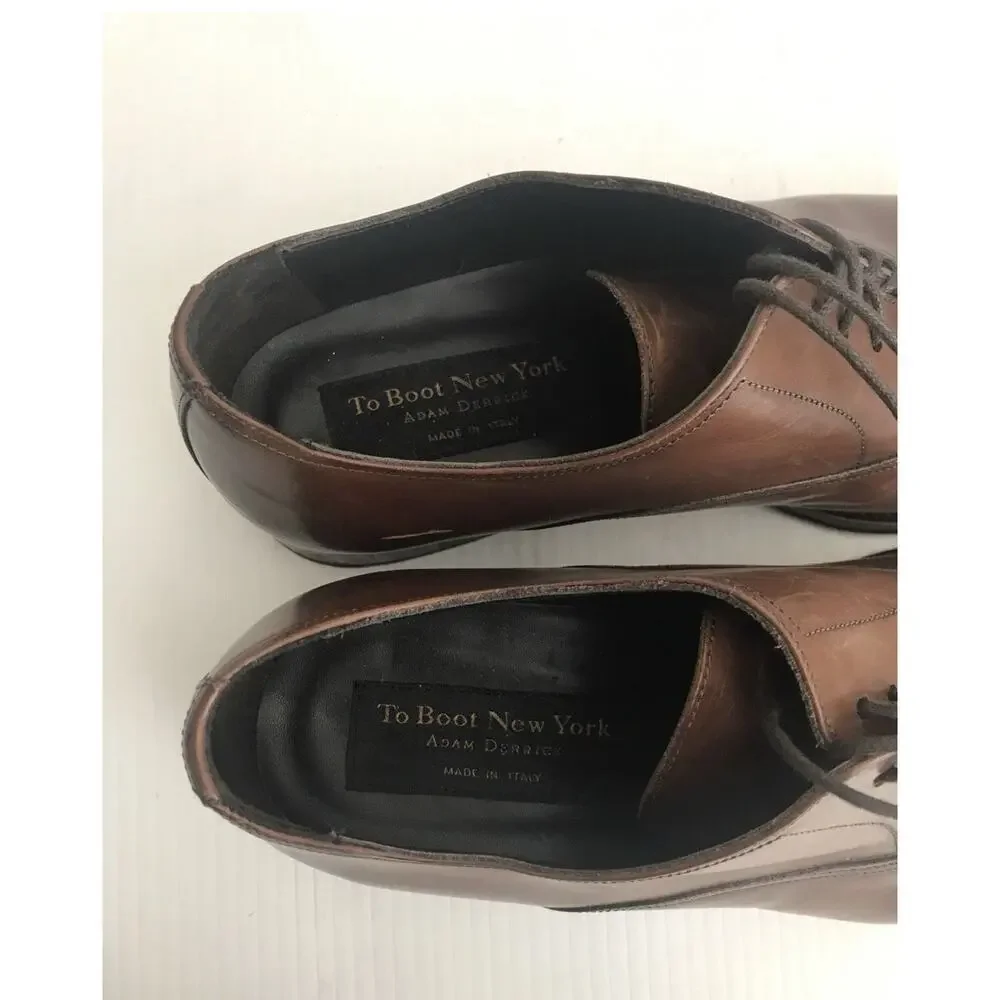 To Boot New York Adam Derrick Brown Leather Cap Toe Oxford Dress Shoes 8